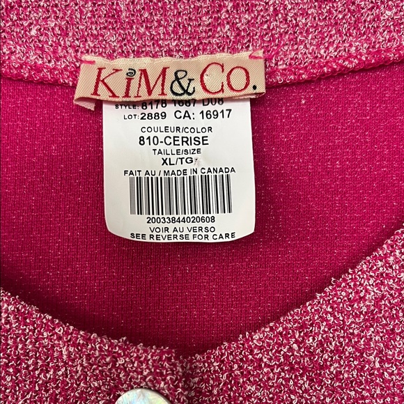 Elegant Pink Cardigan Sweater - Picture 2 of 3